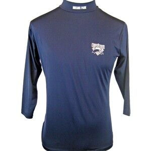 Vintage Cooperstown Dreams Park Navy Blue Poly/Spandex LS Mockneck T-Shirt sz S